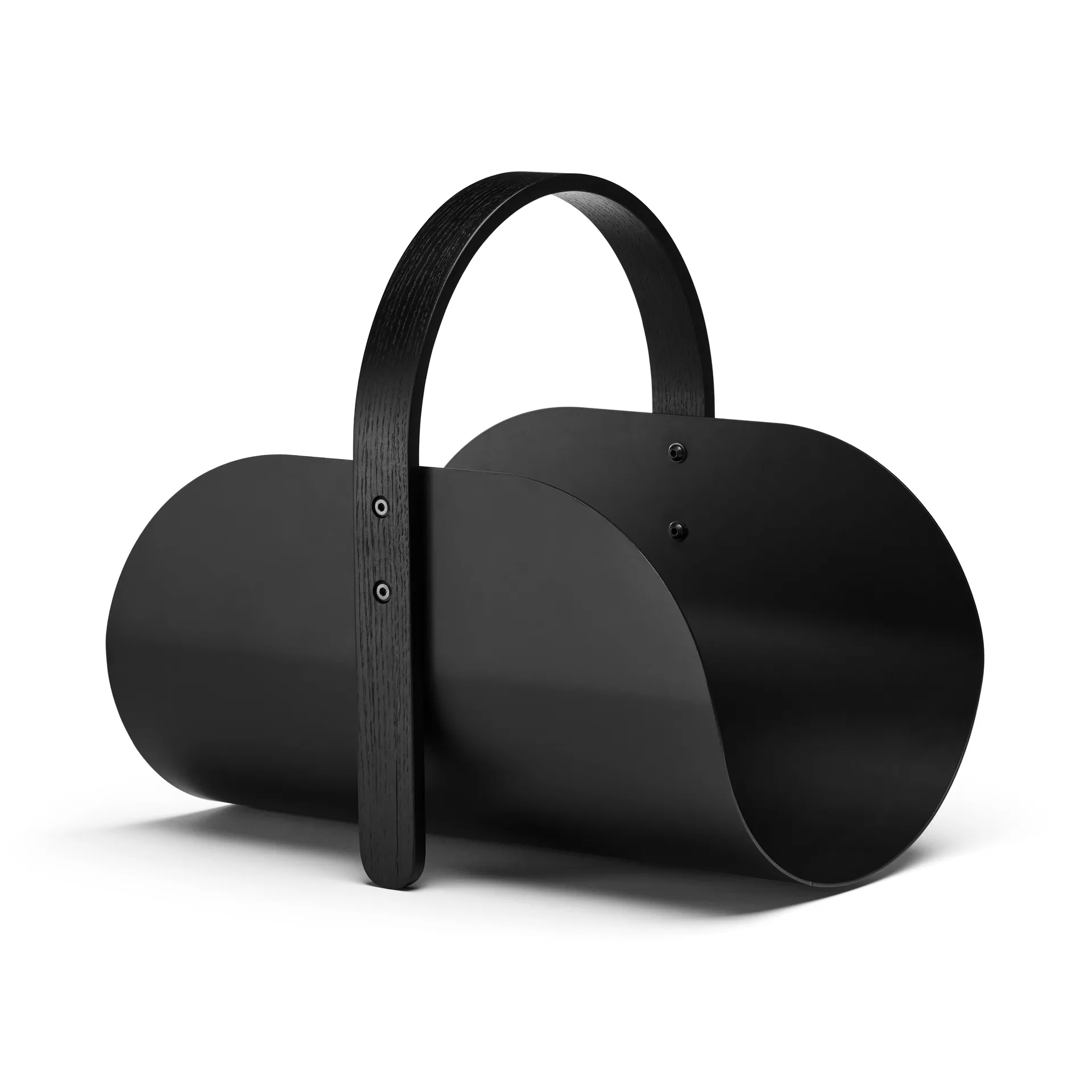 Cestino in legno Woody, Rovere mordente nero Cooee Design