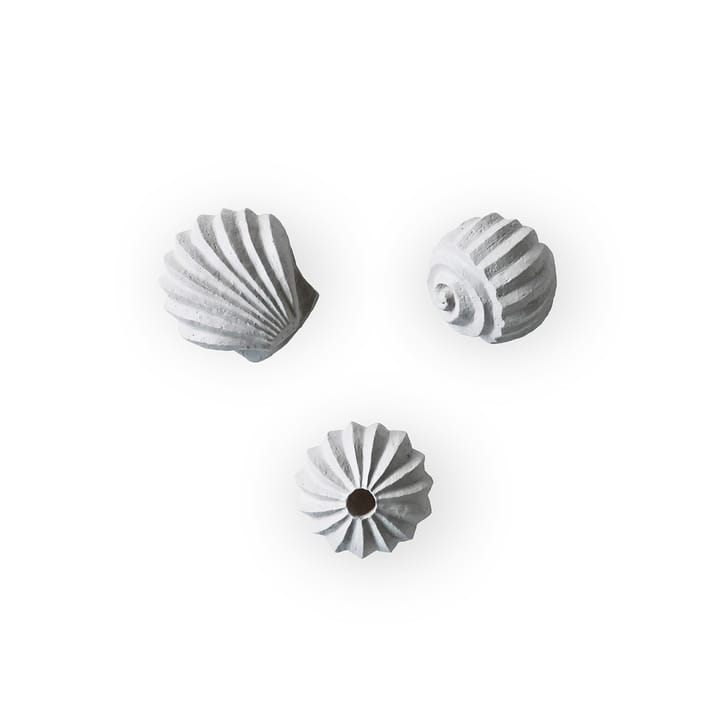 Confezione da 3 sculture Genesis Shells - Limestone - Cooee Design