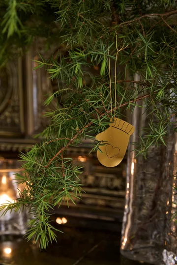 Deco Winter activities decorazioni natalizie 6 pezzi - Ottone - Cooee Design