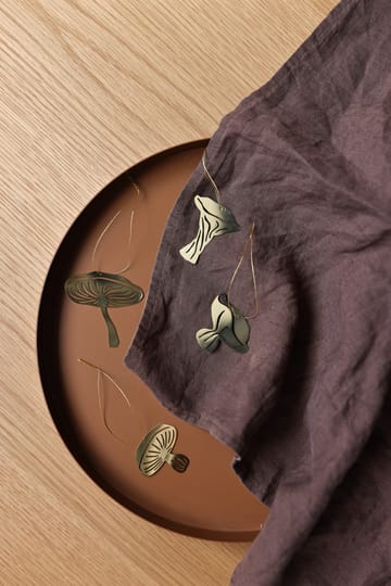 Decorazione Fungi da appendere, confezione da 4 - Brass - Cooee Design