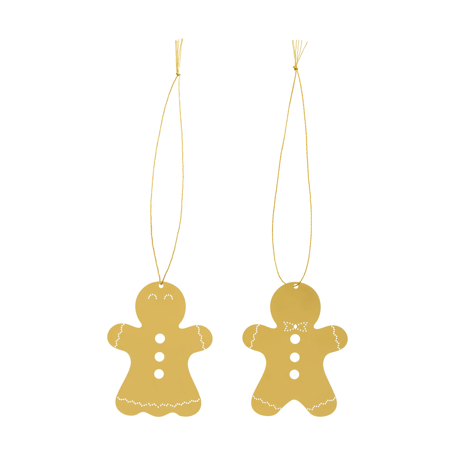 Decorazione natalizia pan di zenzero 6 cm, Ottone Cooee Design