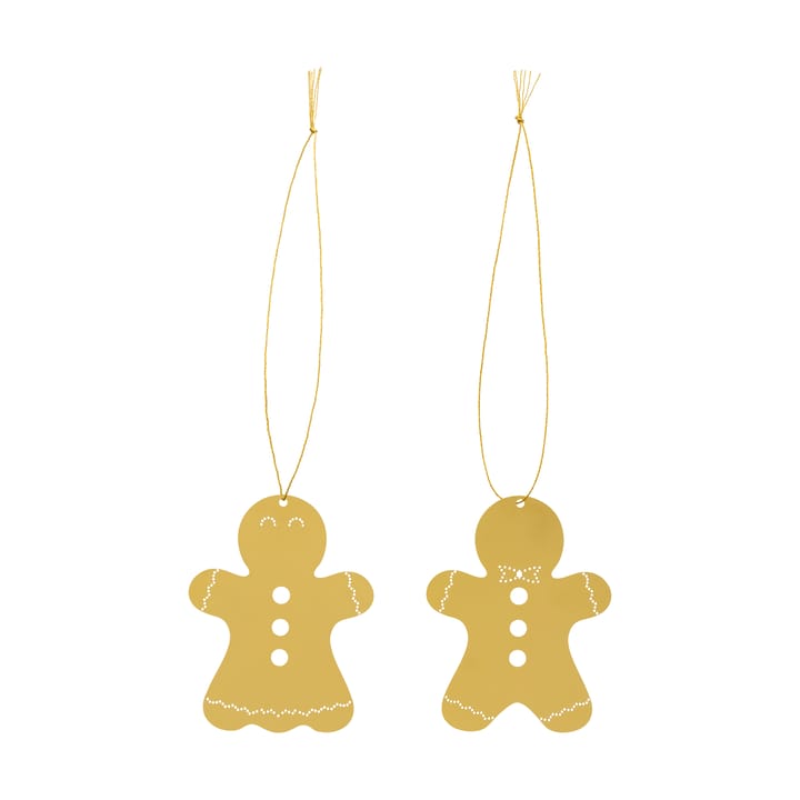 Decorazione natalizia pan di zenzero 6 cm - Ottone - Cooee Design