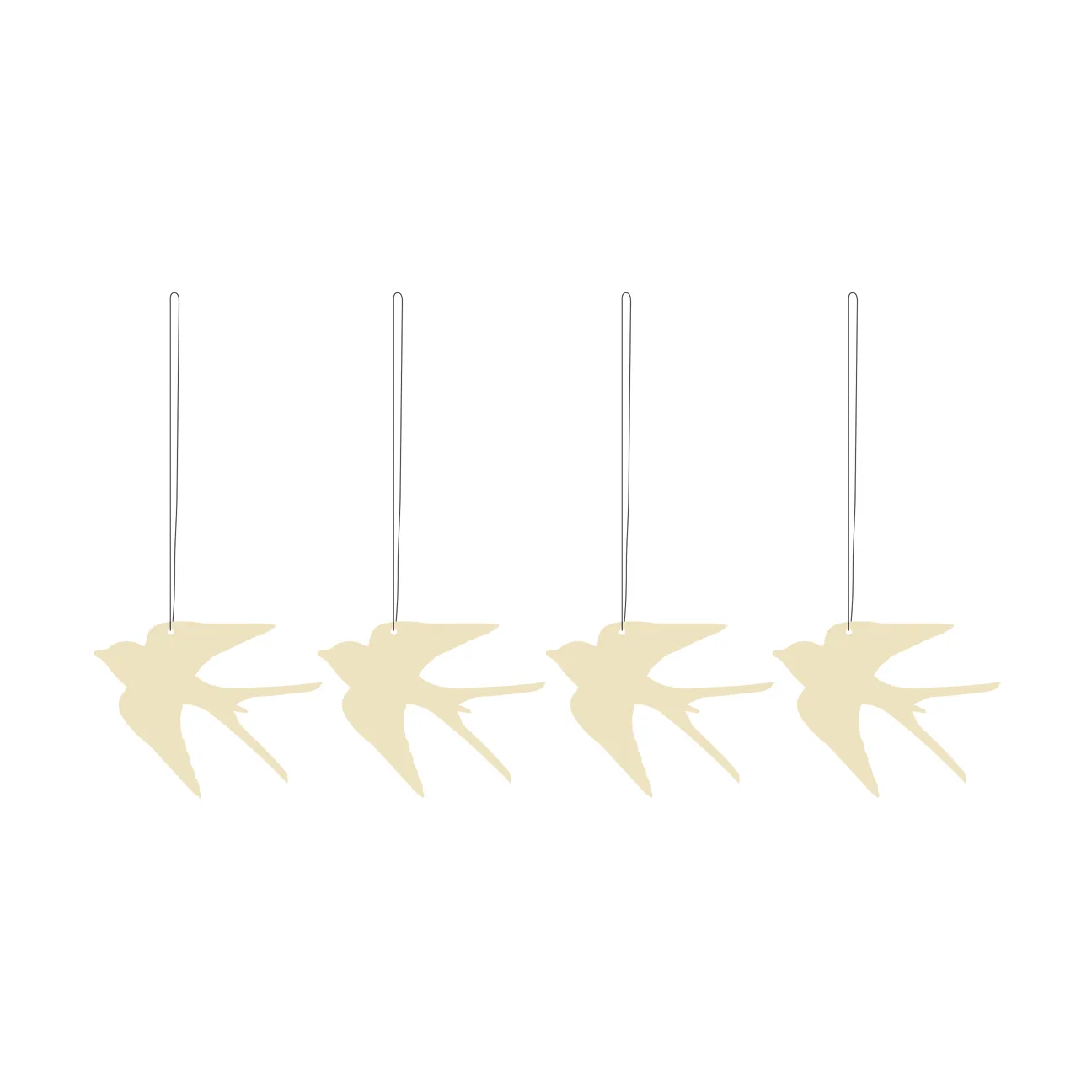 Decorazione pasquale uccello 4 pezzi, Light yellow Cooee Design