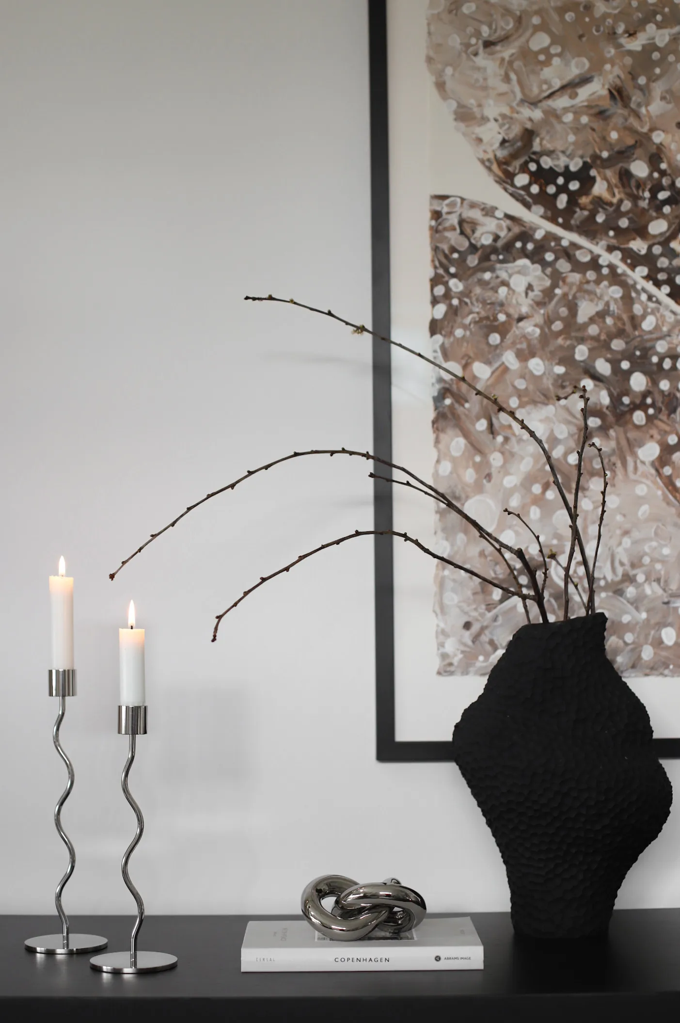 Decorazione piccola Knot Table, Light Silver Cooee Design