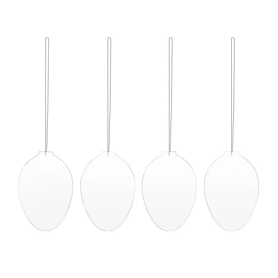 Decorazioni di Pasqua uova decorazione pasquale set da 4, Bianco Cooee Design