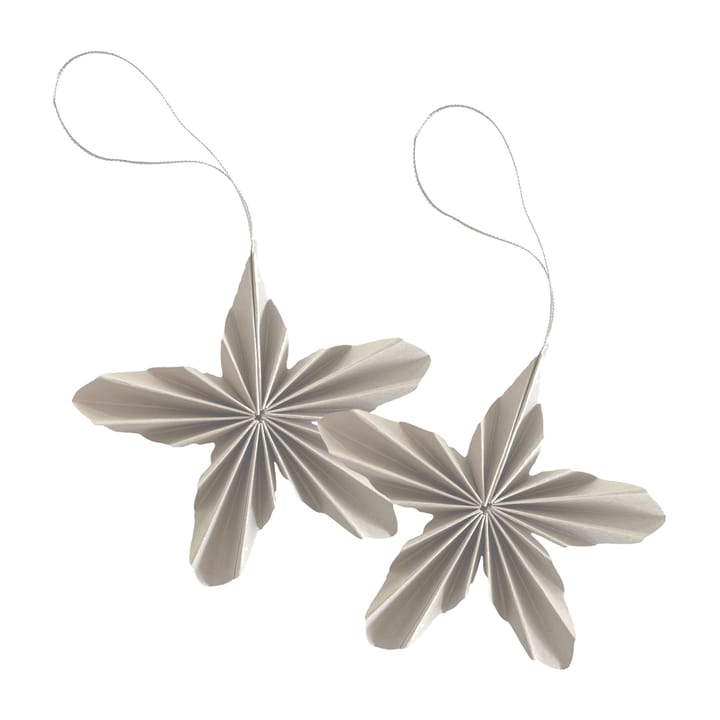 Decorazioni natalizie Paper Stars, confezione da 2 - Colore naturale - Cooee Design
