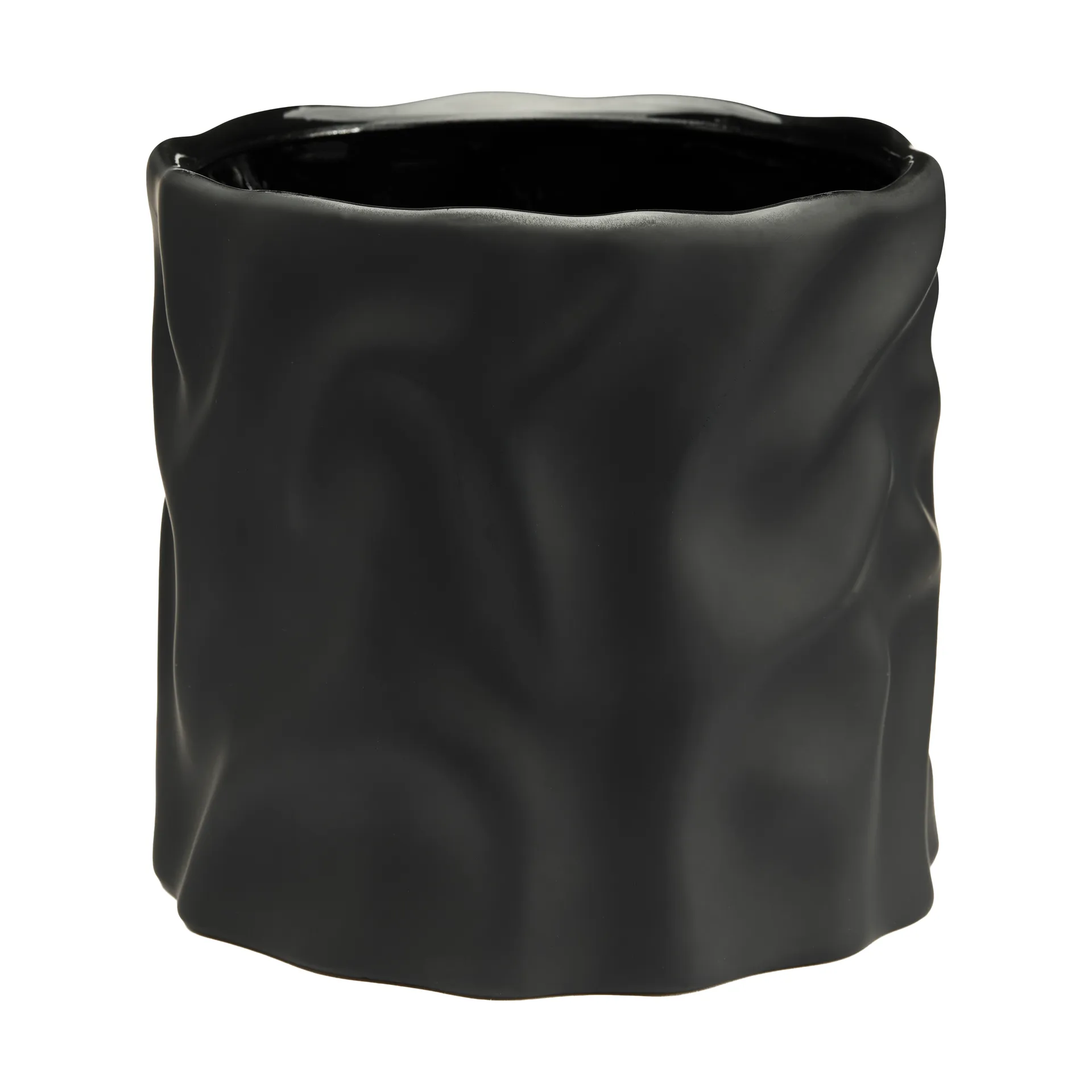Drift desert vaso per piante, Nero, medium Ø17,5 cm Cooee Design