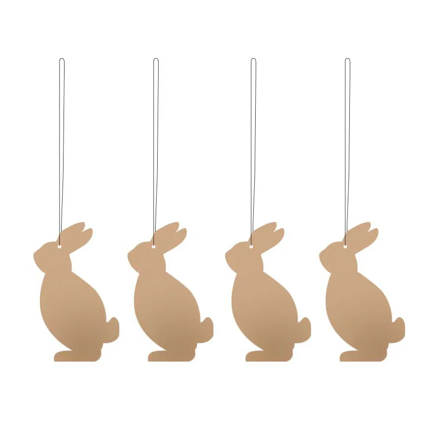 Easter Deco Hare decorazione pasquale da appendere, confezione da 4, Cafe au lait Cooee Design