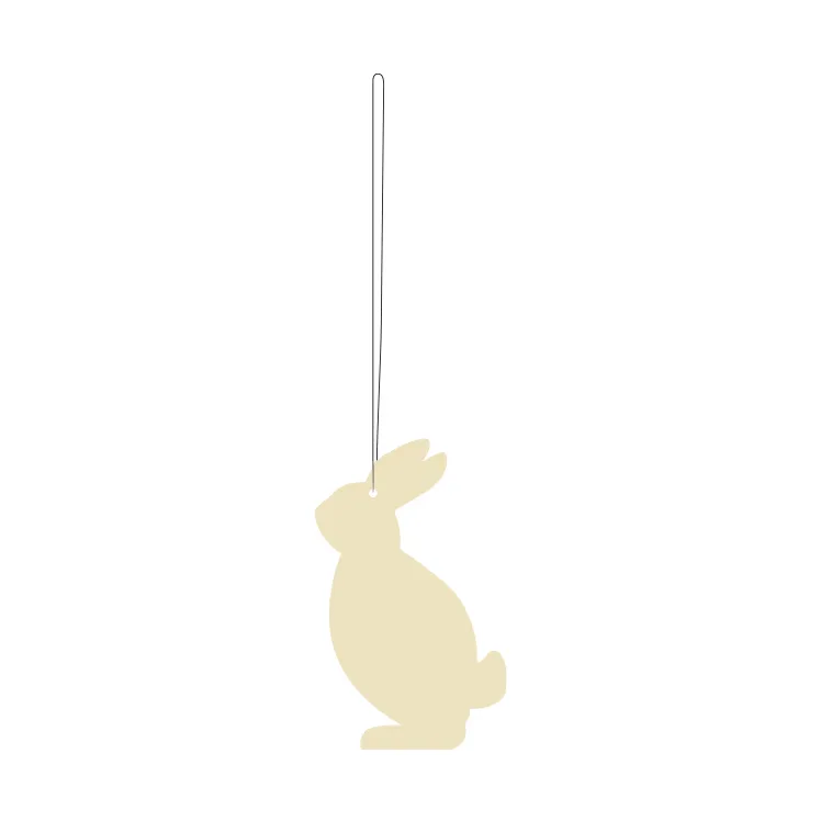 Easter Deco Hare decorazione pasquale da appendere, confezione da 4, Light yellow Cooee Design