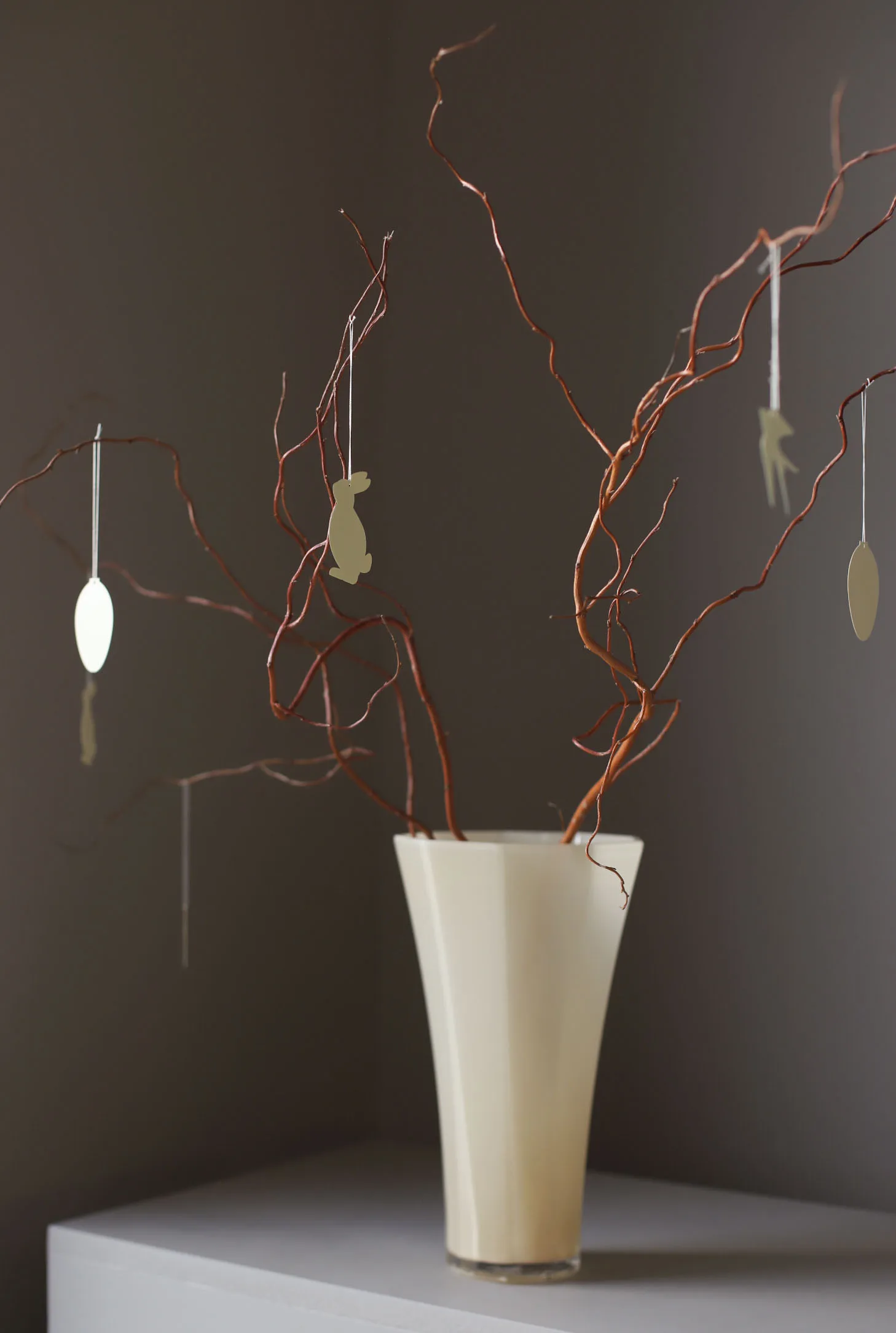 Easter Deco Hare decorazione pasquale da appendere, confezione da 4, Light yellow Cooee Design