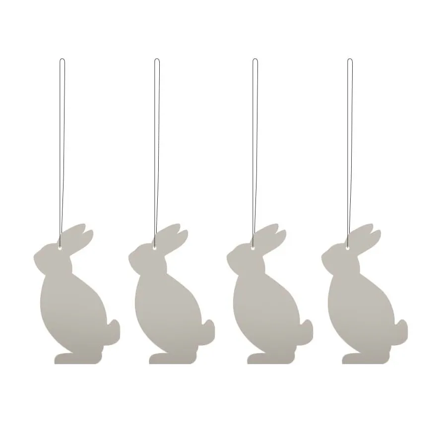 Easter Deco Hare decorazione pasquale da appendere, confezione da 4, Sabbia Cooee Design