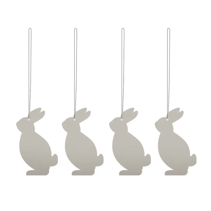 Easter Deco Hare decorazione pasquale da appendere, confezione da 4 - Sabbia - Cooee Design