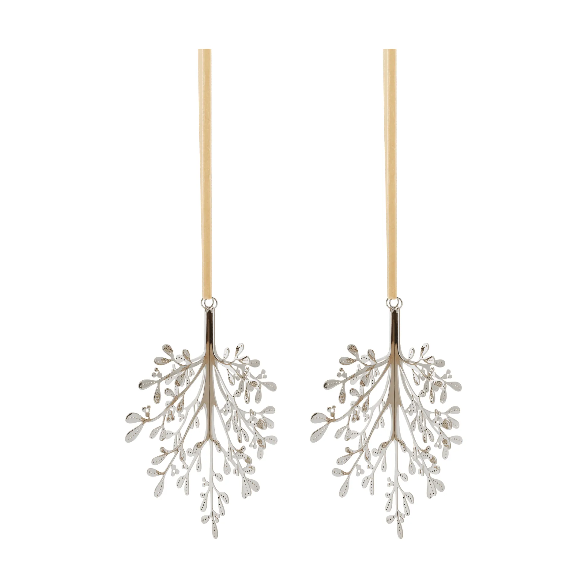 Mistletoe decorazione natalizia 2 pezzi, Acciaio inox, 20 cm Cooee Design
