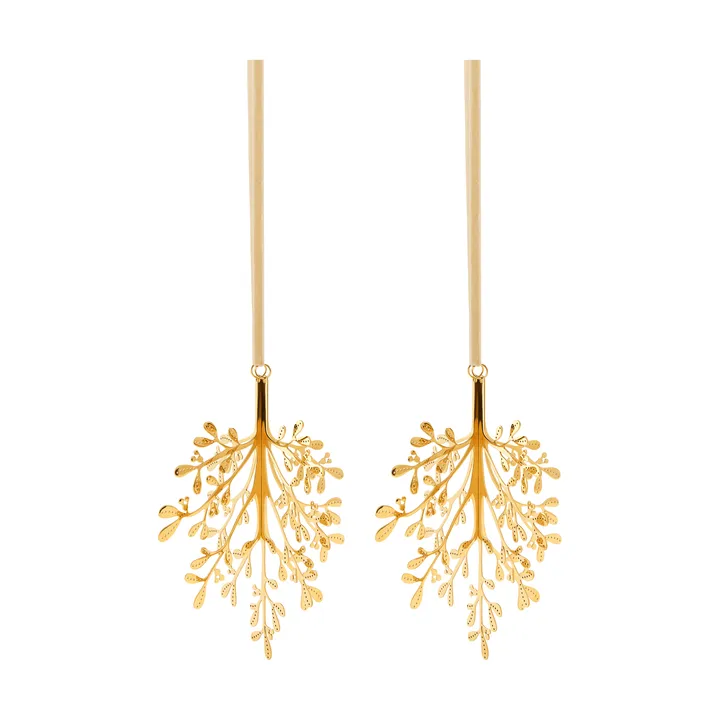 Mistletoe decorazione natalizia 2 pezzi - Ottone 20 cm - Cooee Design