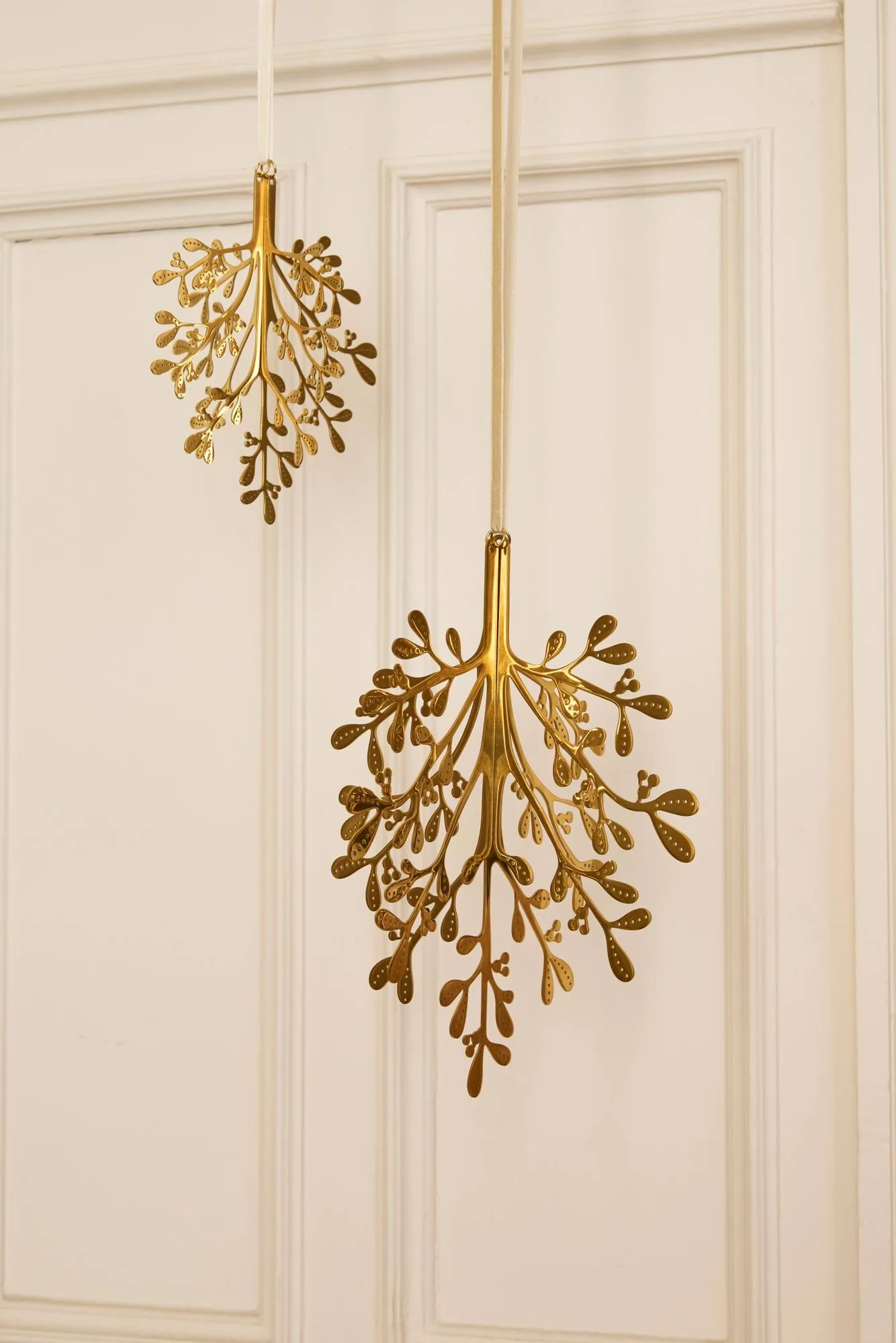 Mistletoe decorazione natalizia 2 pezzi, Ottone 20 cm Cooee Design