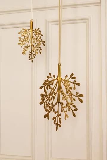 Mistletoe decorazione natalizia 2 pezzi - Ottone, 29 cm - Cooee Design