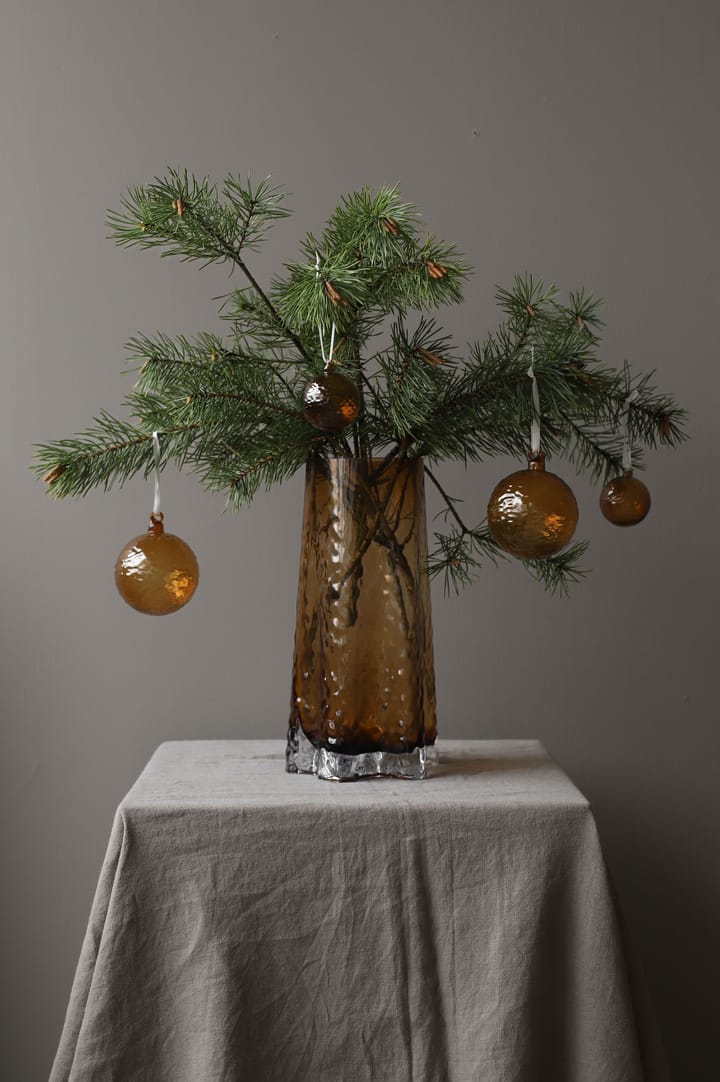 Pallina di Natale Gry Marble Ø8 cm, Cognac Cooee Design