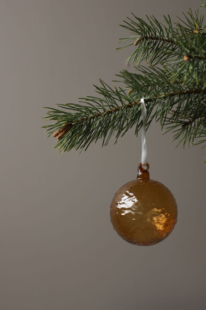 Pallina di Natale Gry Marble Ø8 cm, Cognac Cooee Design