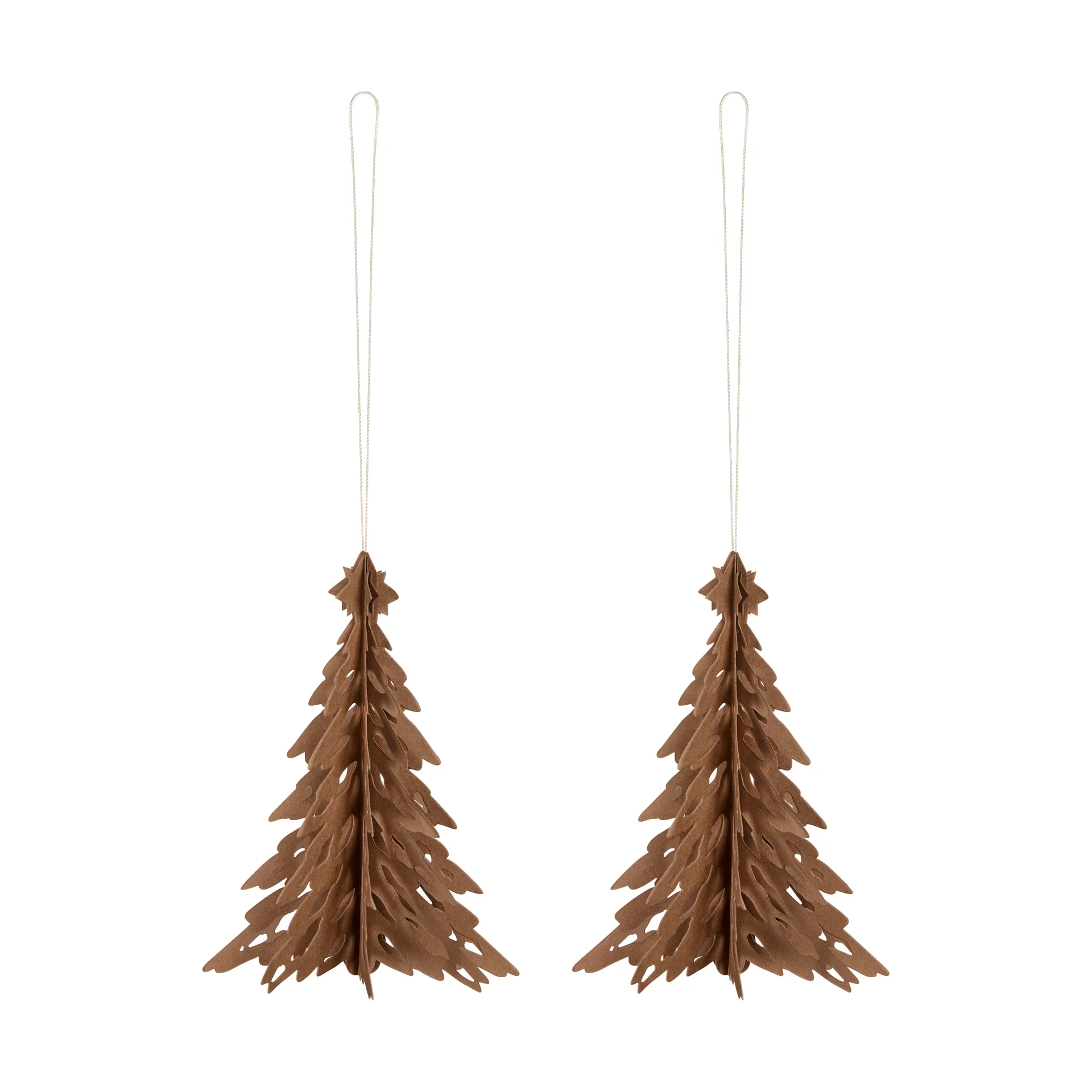 Pendente decorativo Paper Pinetree confezione da 2, Caffè Cooee Design