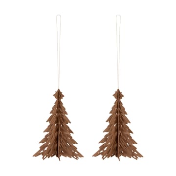 Pendente decorativo Paper Pinetree confezione da 2 - Caffè - Cooee Design