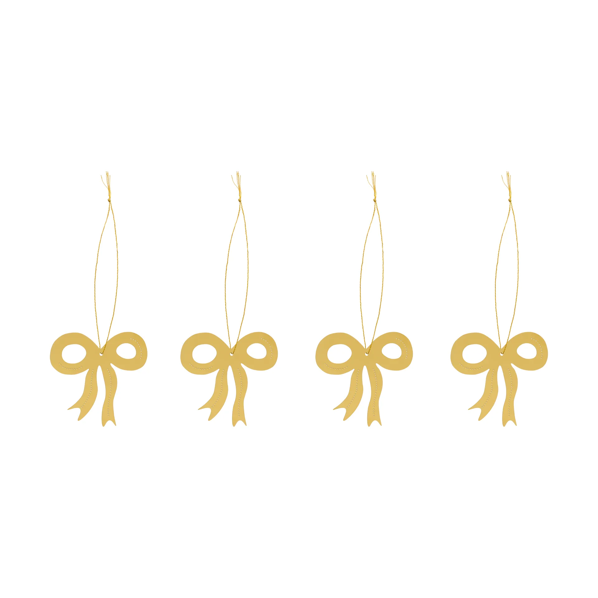 Rosetta decorativa natalizia 6 cm, Ottone Cooee Design