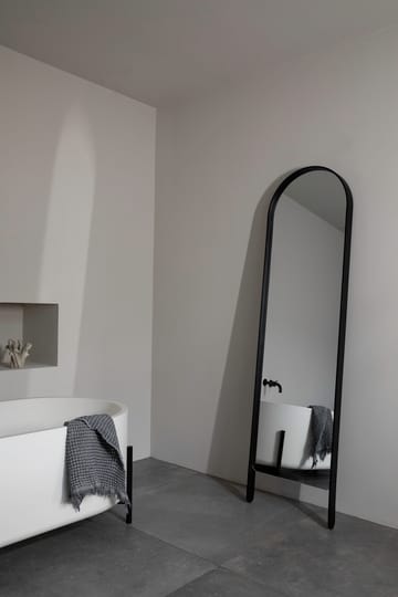 Specchio da pavimento Woody, 164,2x46x5 cm - Rovere macchiato nero - Cooee Design