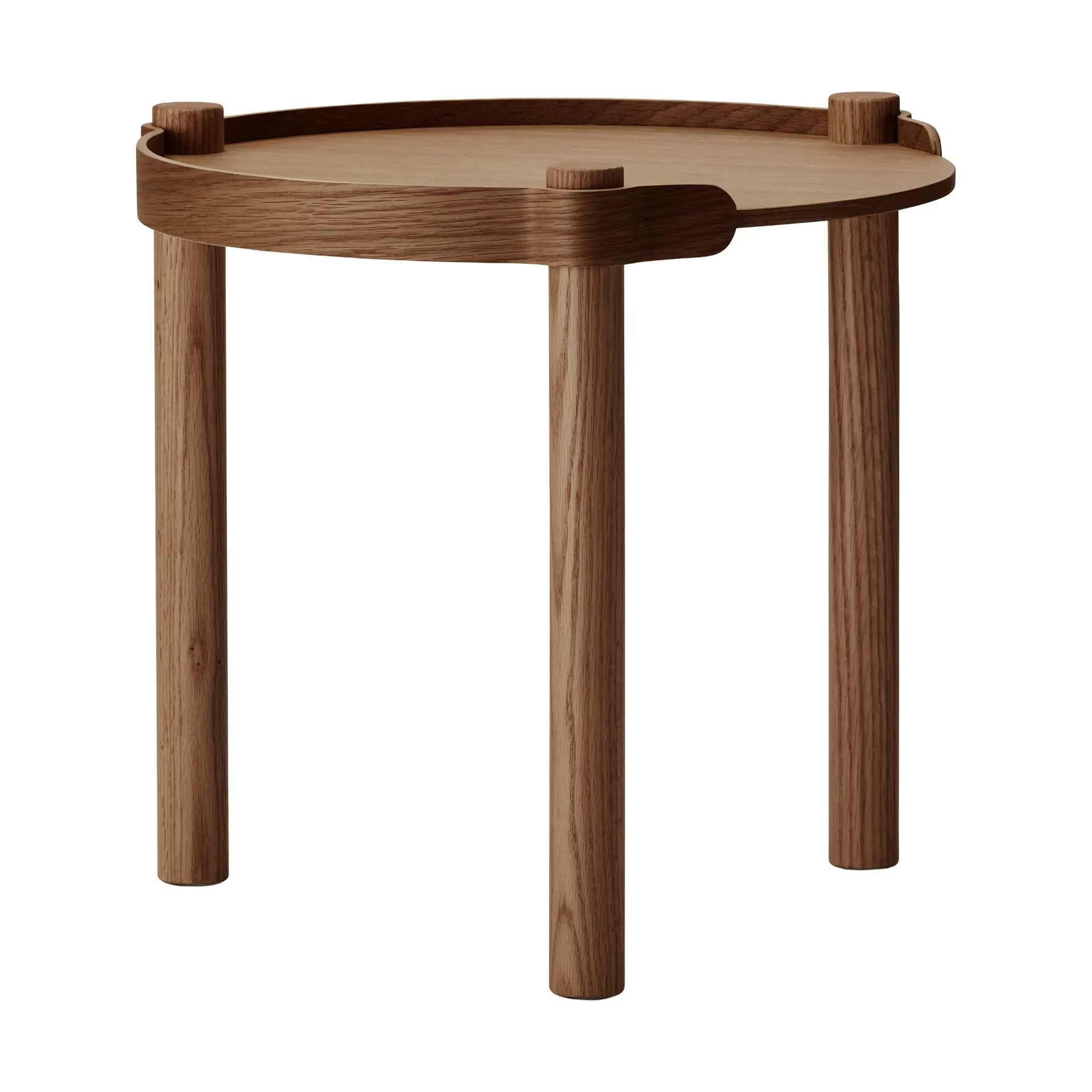 Tavolo Woody Ø 45 cm, Rovere tinto scuro Cooee Design