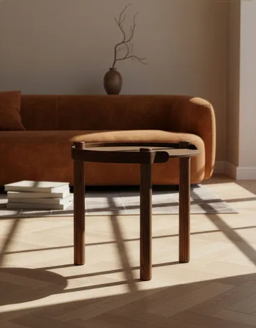 Tavolo Woody Ø 45 cm - Rovere tinto scuro - Cooee Design
