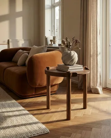 Tavolo Woody Ø 45 cm - Rovere tinto scuro - Cooee Design