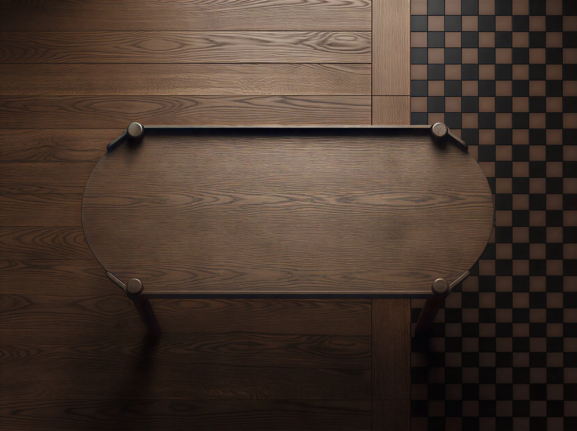 Tavolo Woody, 50x105 cm, Rovere tinto scuro Cooee Design