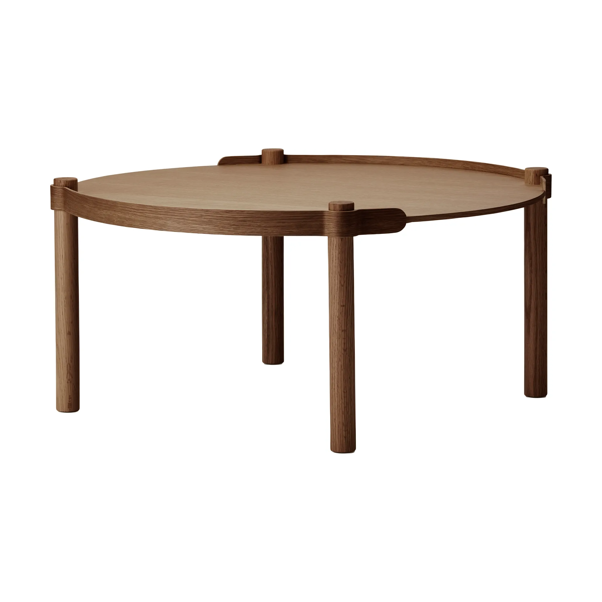 Tavolo Woody Ø 80 cm, Rovere tinto scuro Cooee Design