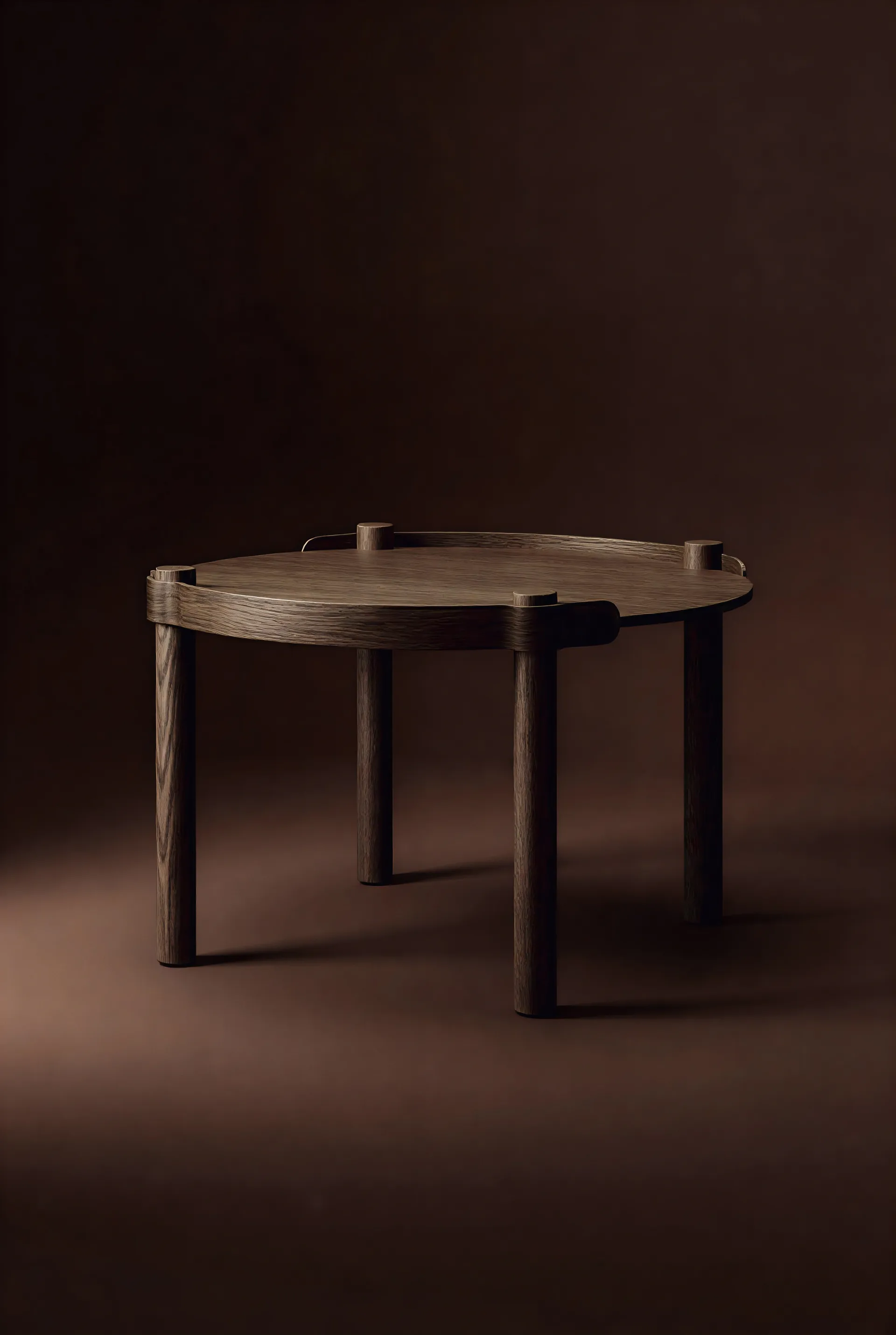 Tavolo Woody Ø 80 cm, Rovere tinto scuro Cooee Design