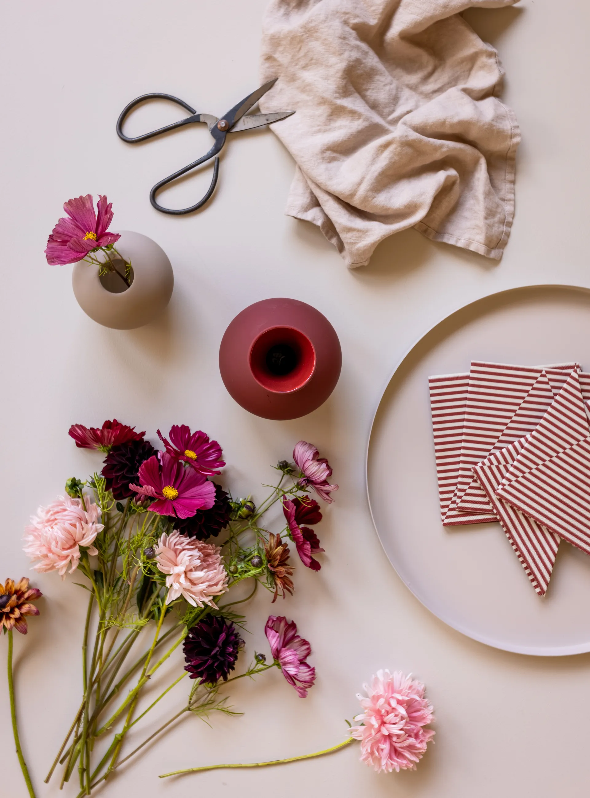 Tovagliolo Broken Lines 33x33 cm confezione da 20, Berry-white Cooee Design