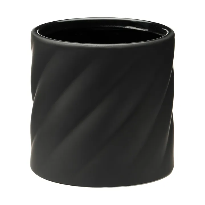 Twist vaso - Nero, piccolo Ø12 cm - Cooee Design