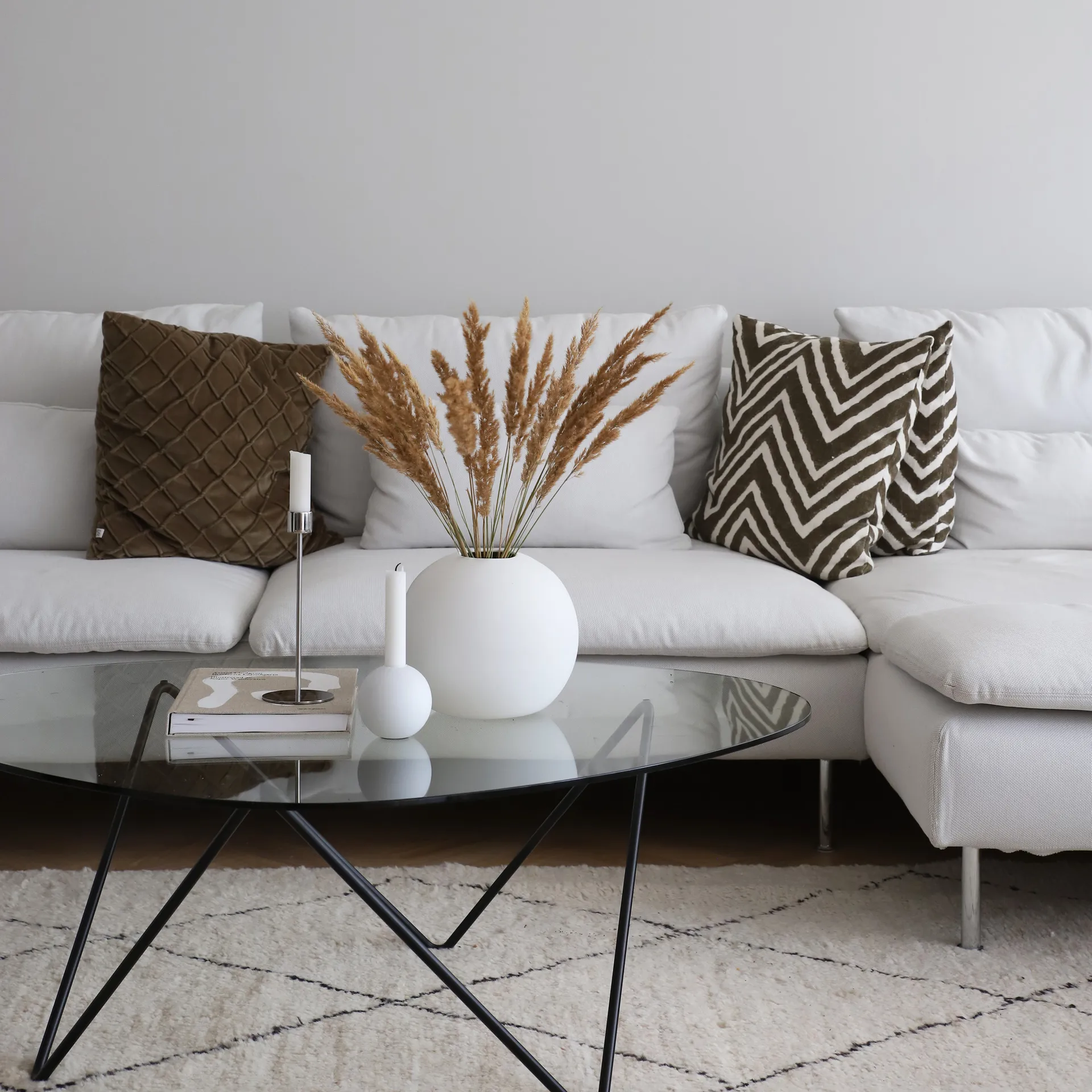 Vaso Ball bianco, 20 cm Cooee Design