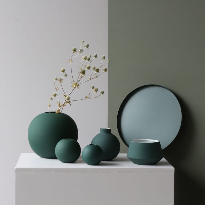 Vaso Ball verde scuro, 8 cm Cooee Design