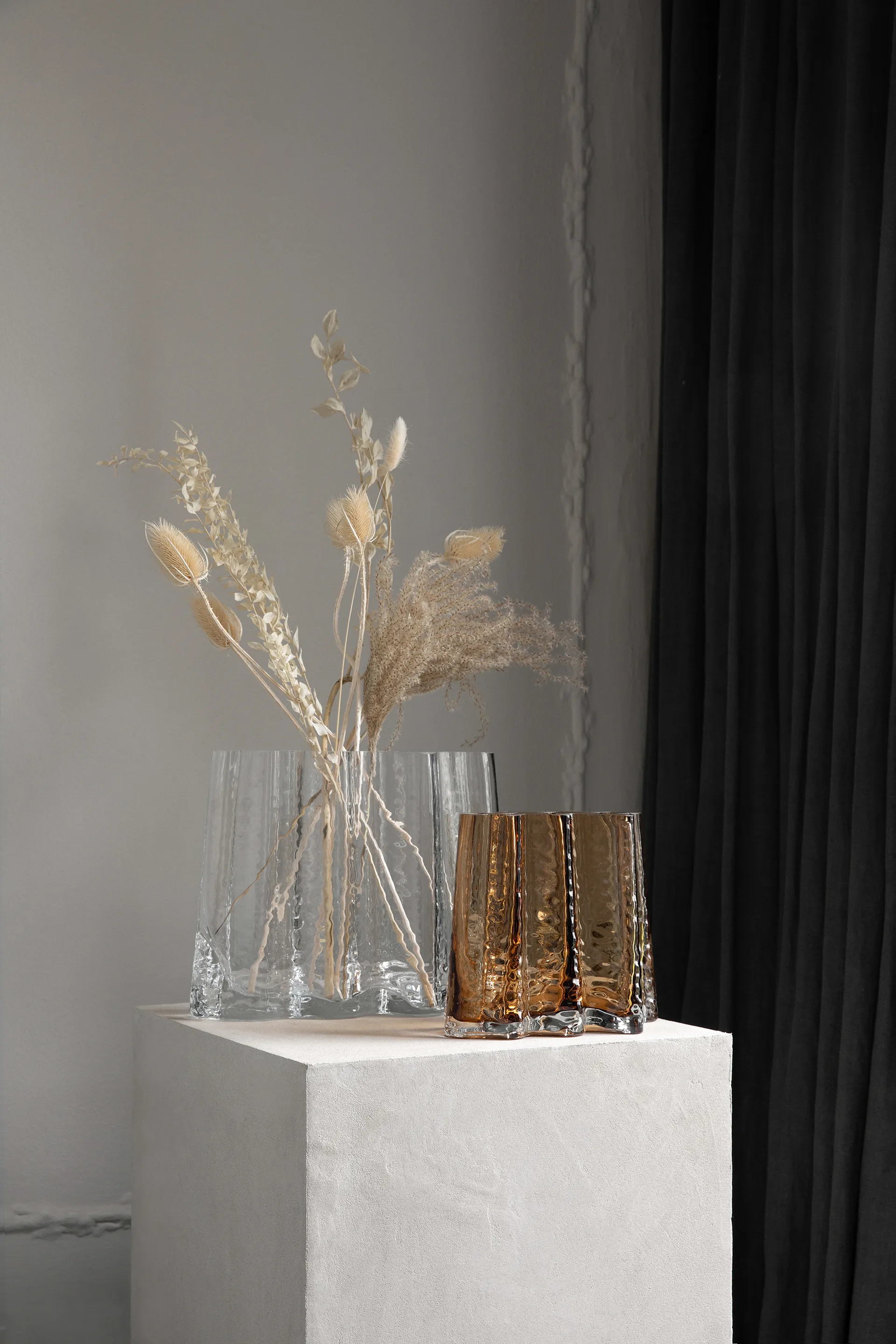 Vaso Gry largo 24 cm, Trasparente Cooee Design