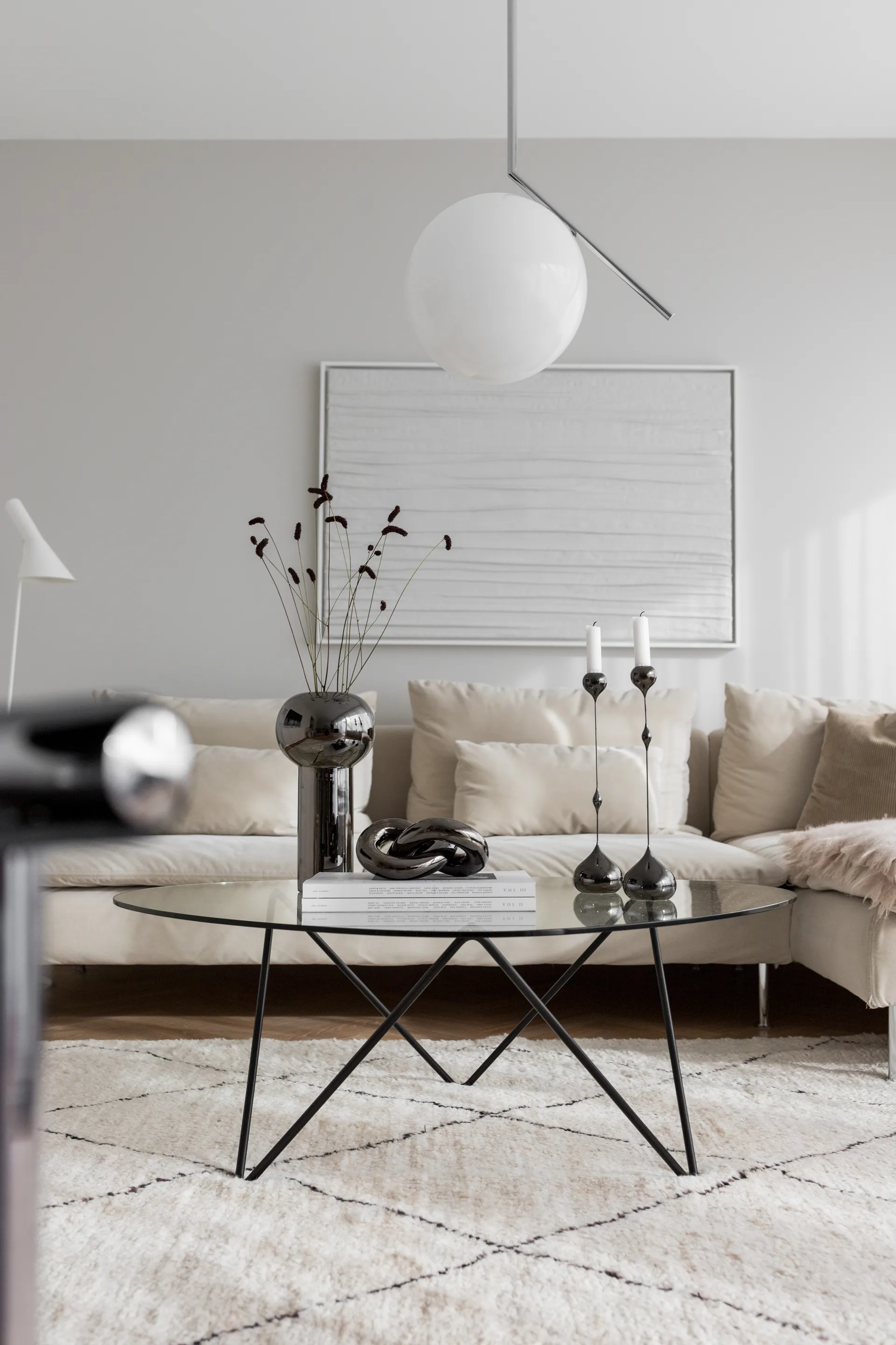 Vaso Pillar 32 cm, Dark silver Cooee Design