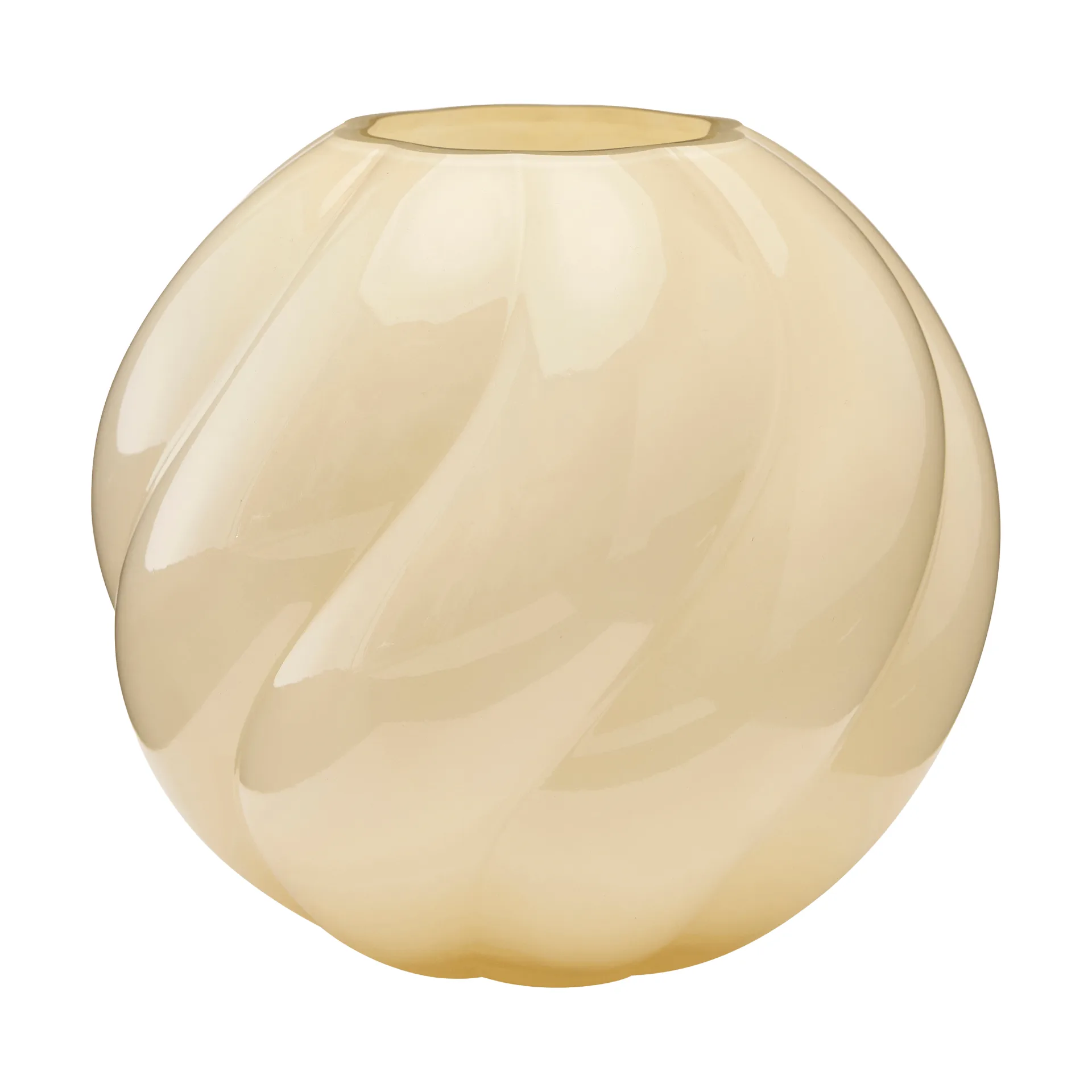 Vaso Twist ball 20 cm, Butter yellow Cooee Design