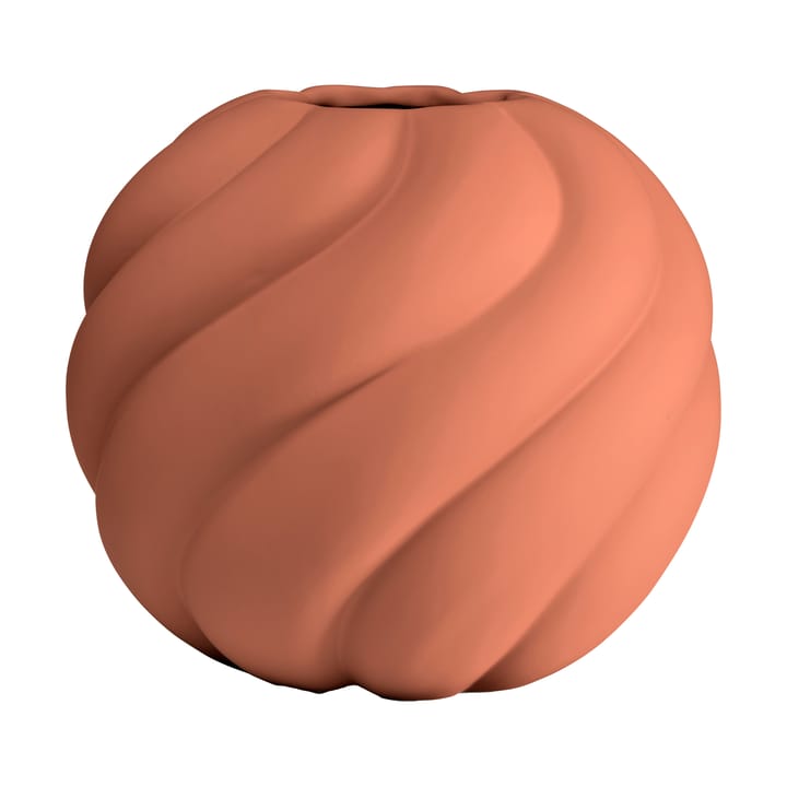 Vaso Twist ball 20 cm - Rosso mattone - Cooee Design