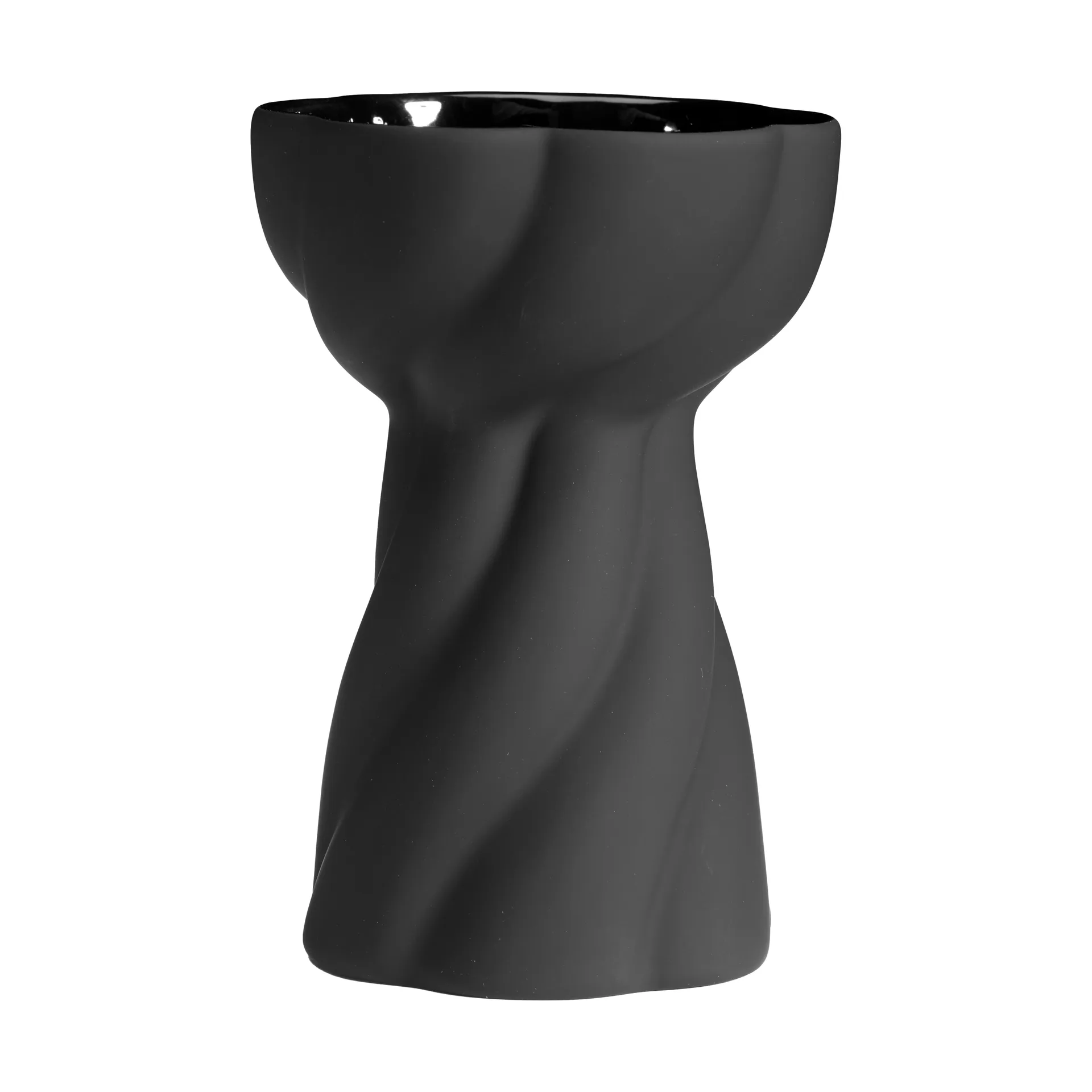 Vaso Twist bulb 12,8 cm, Nero Cooee Design