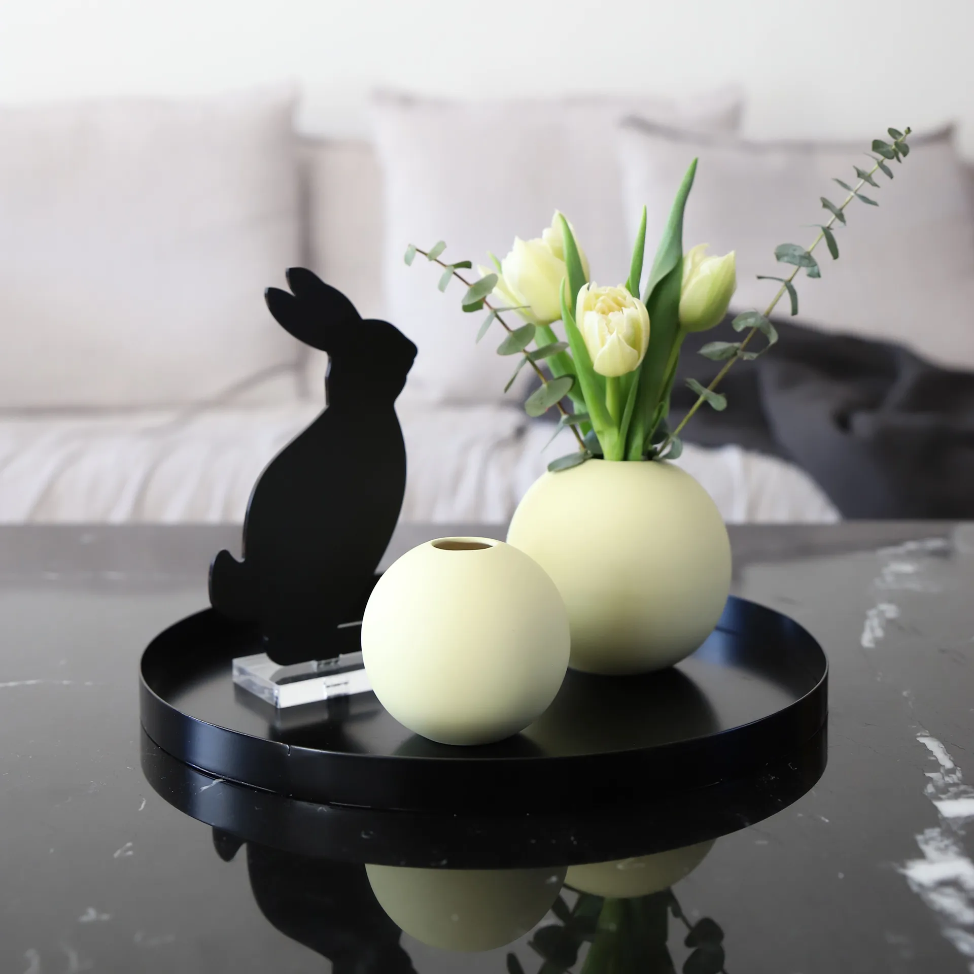 Vassoio Cooee 30 cm rotondo, nero Cooee Design