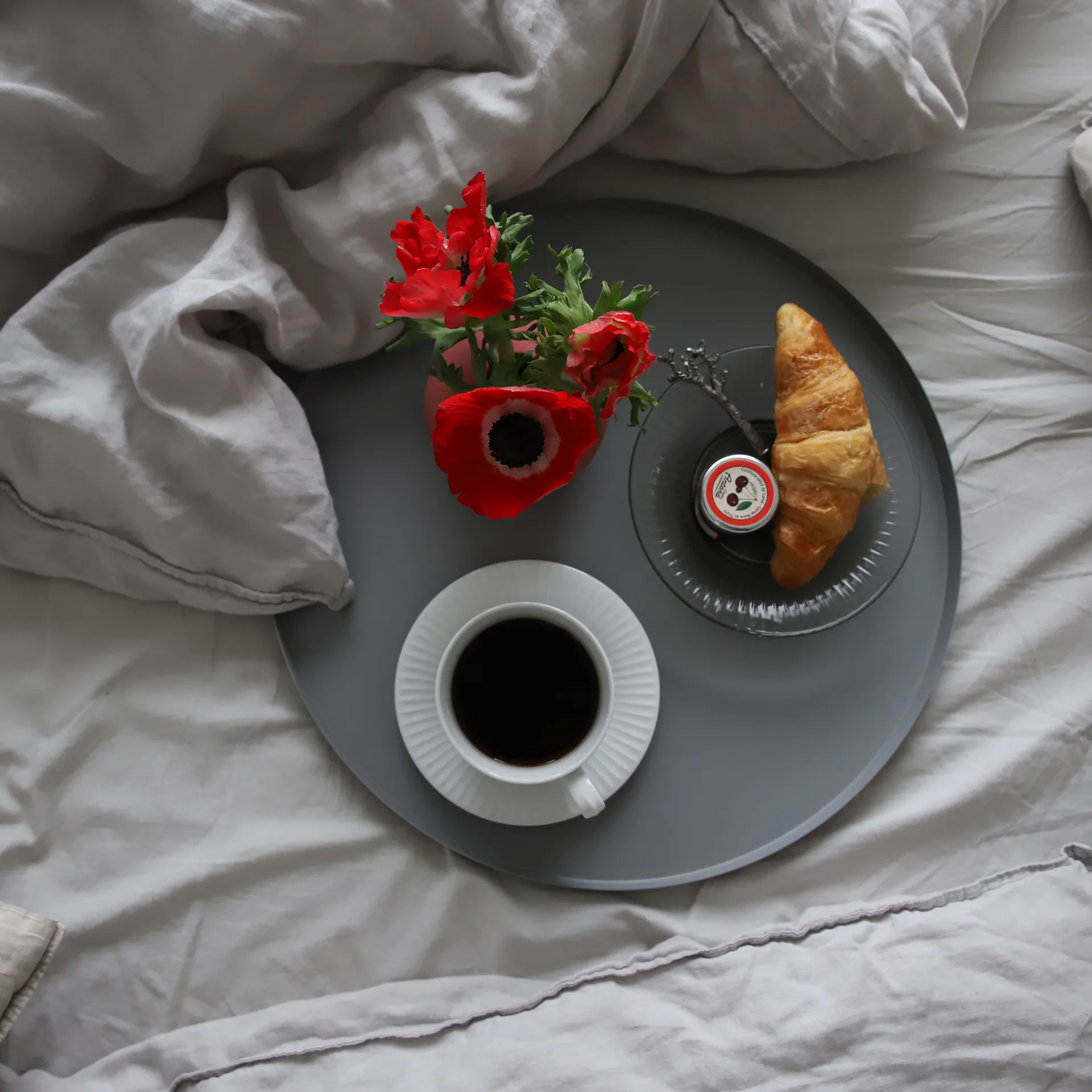 Vassoio Cooee 40 cm rotondo, grigio Cooee Design