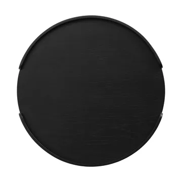 Vassoio Woody - Rovere tinto nero, Ø35 cm - Cooee Design