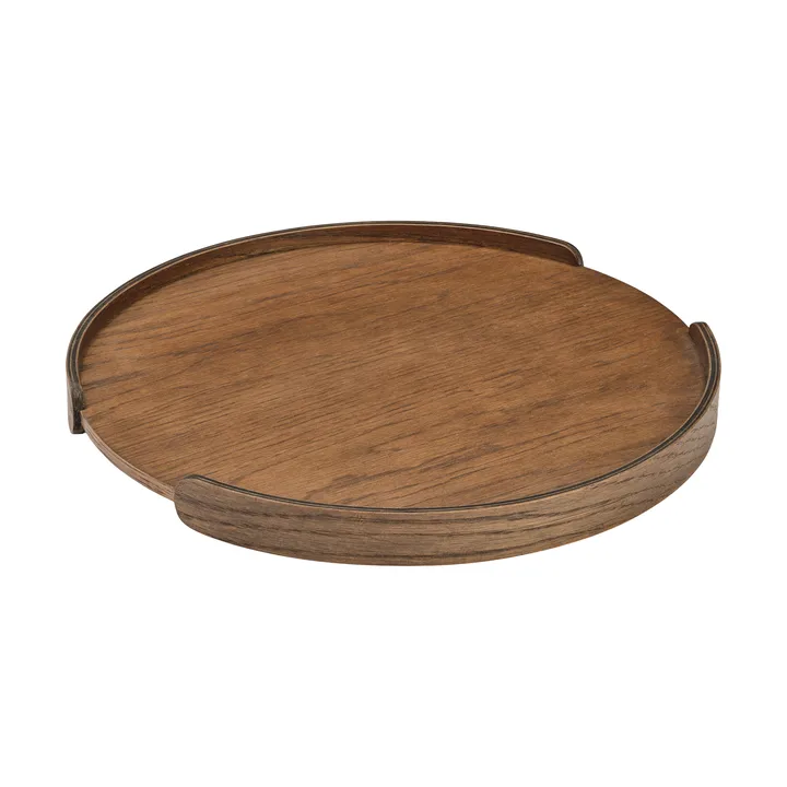 Vassoio Woody - Rovere tinto scuro, Ø35 cm - Cooee Design