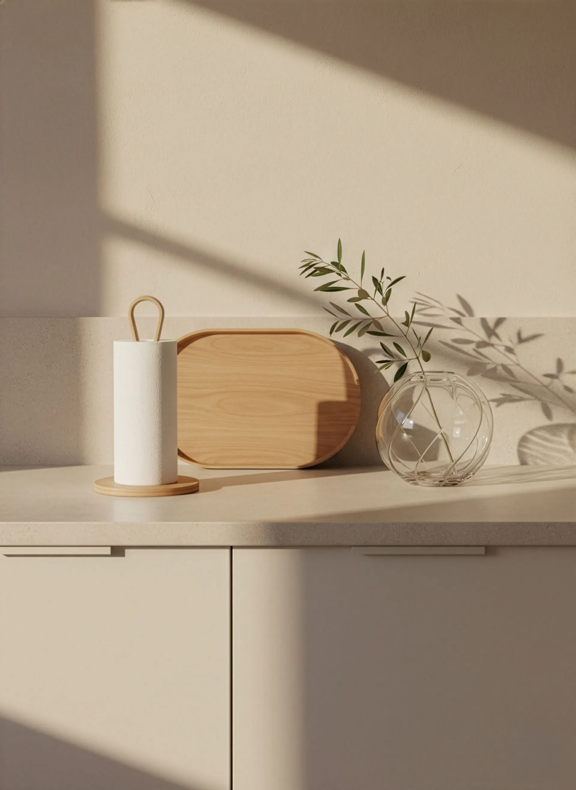 Woody portarotolo da cucina, Rovere Cooee Design