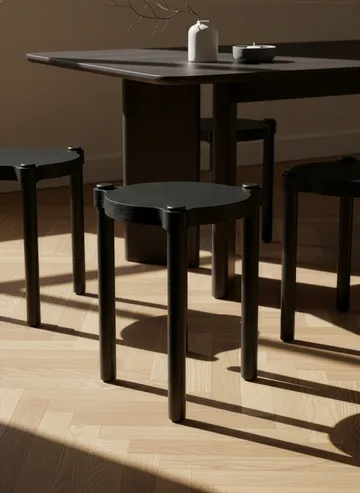 Woody sgabello - Rovere tinto nero - Cooee Design