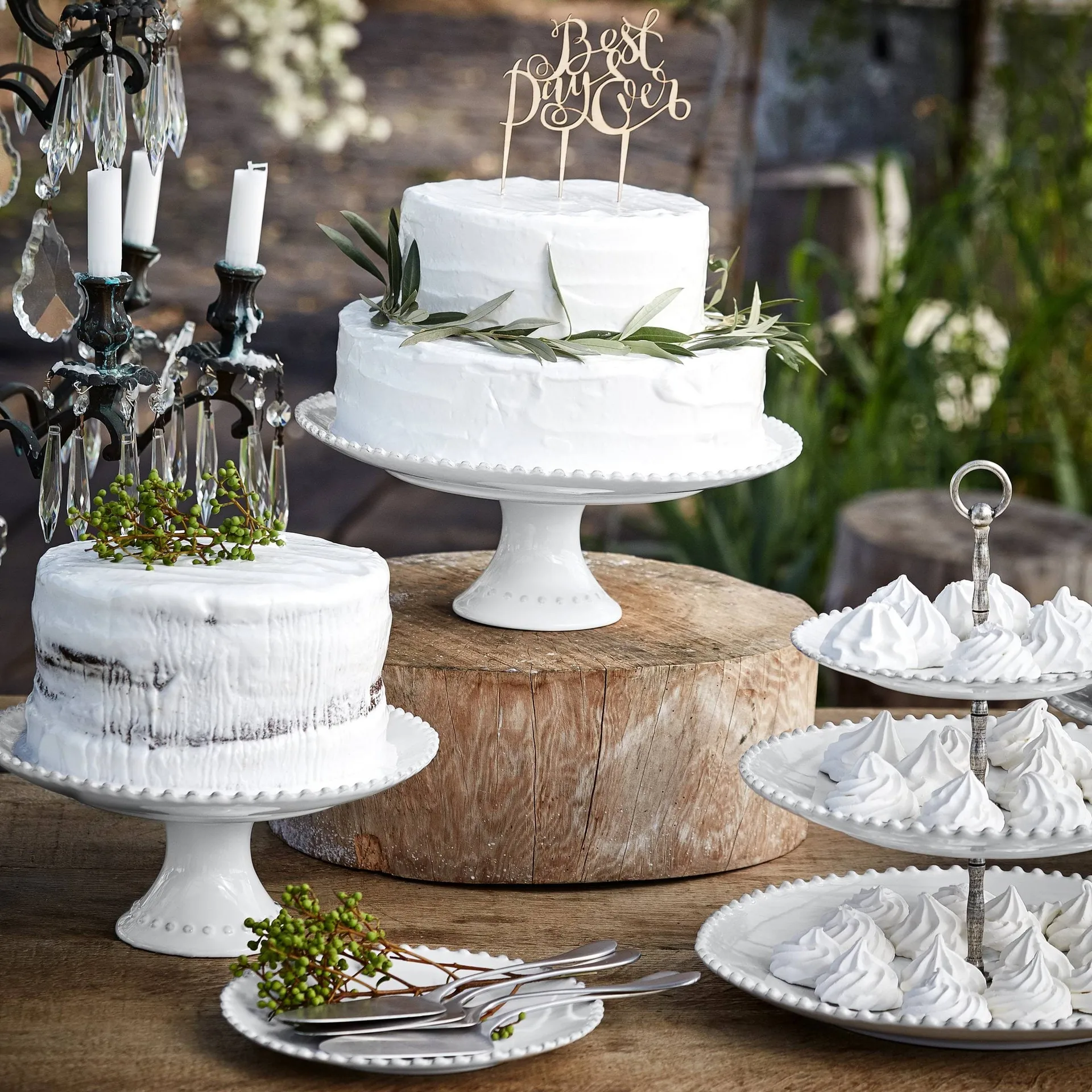 Pearl alzata per torte, Bianco, Ø28,4 cm Costa Nova
