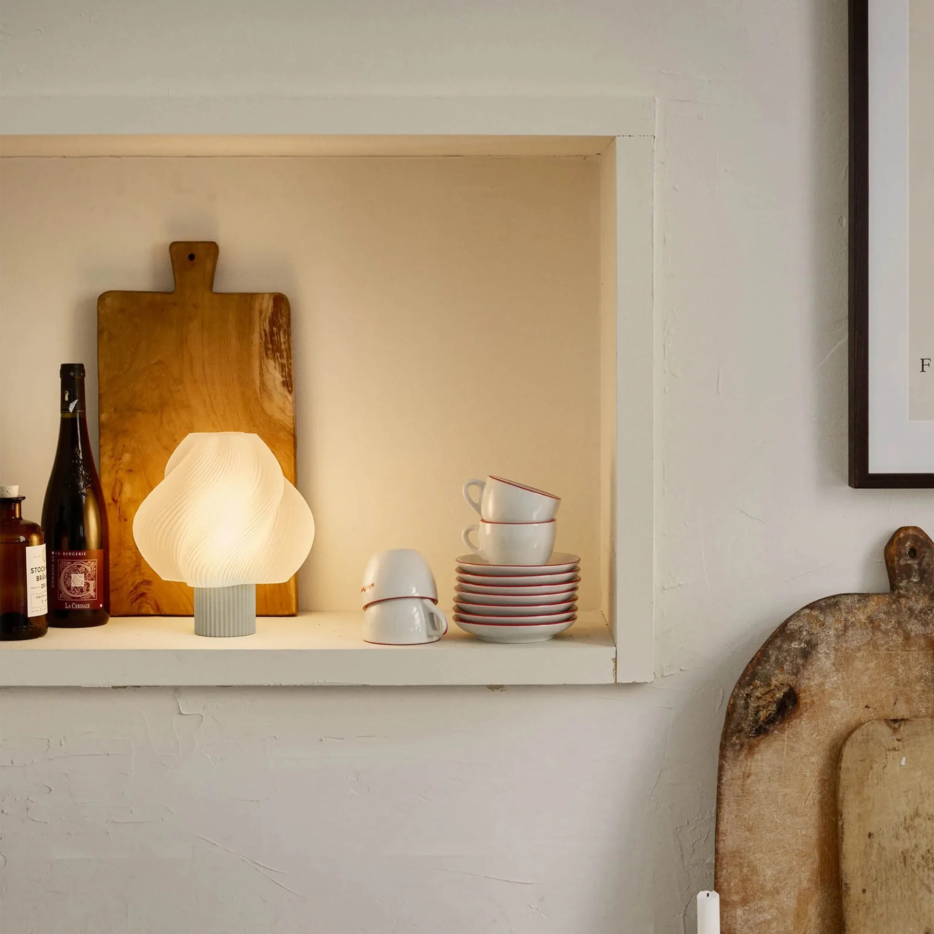 Soft Serve lampada da tavolo portatile, Baccello di vaniglia, 23 cm Crème Atelier