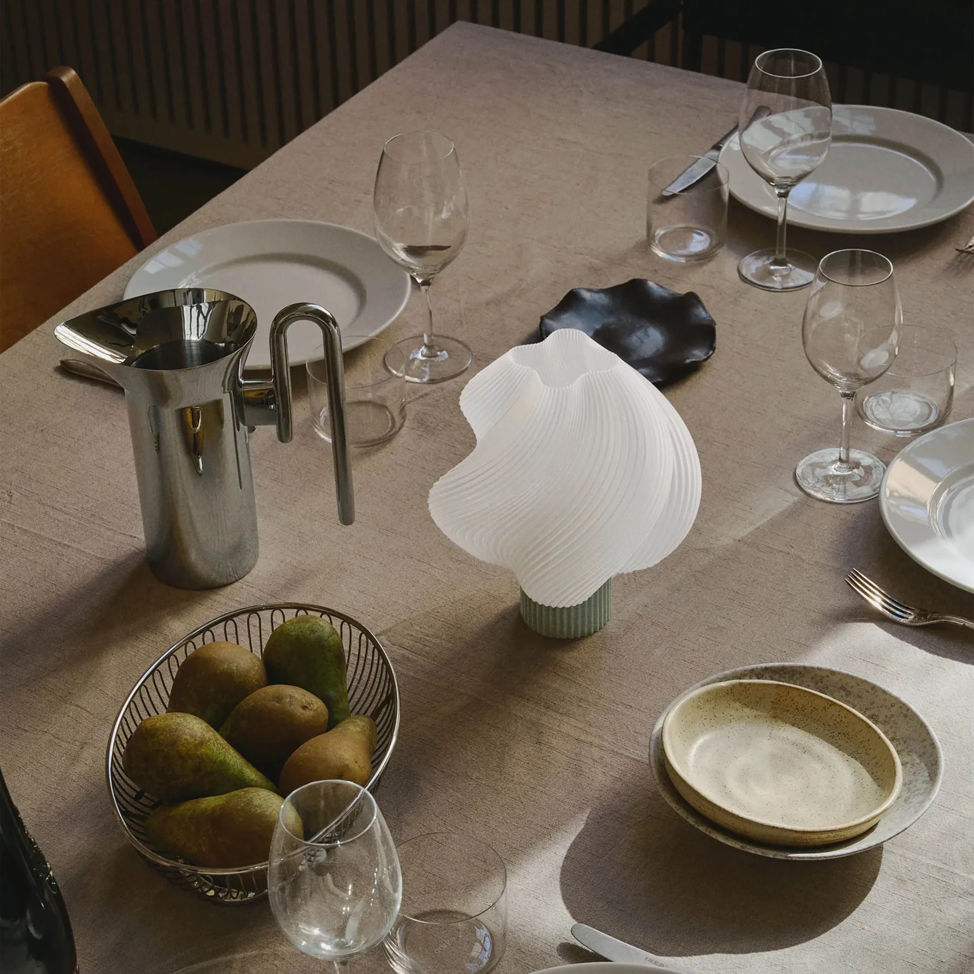 Soft Serve lampada da tavolo portatile, Matcha, 23 cm Crème Atelier